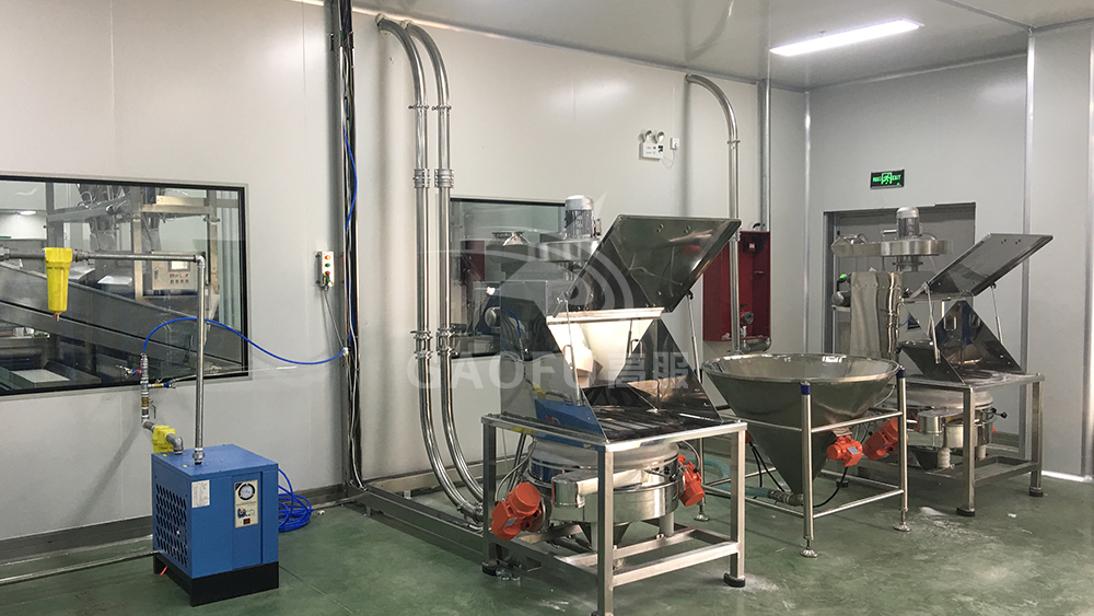 芝麻饼供粉系统