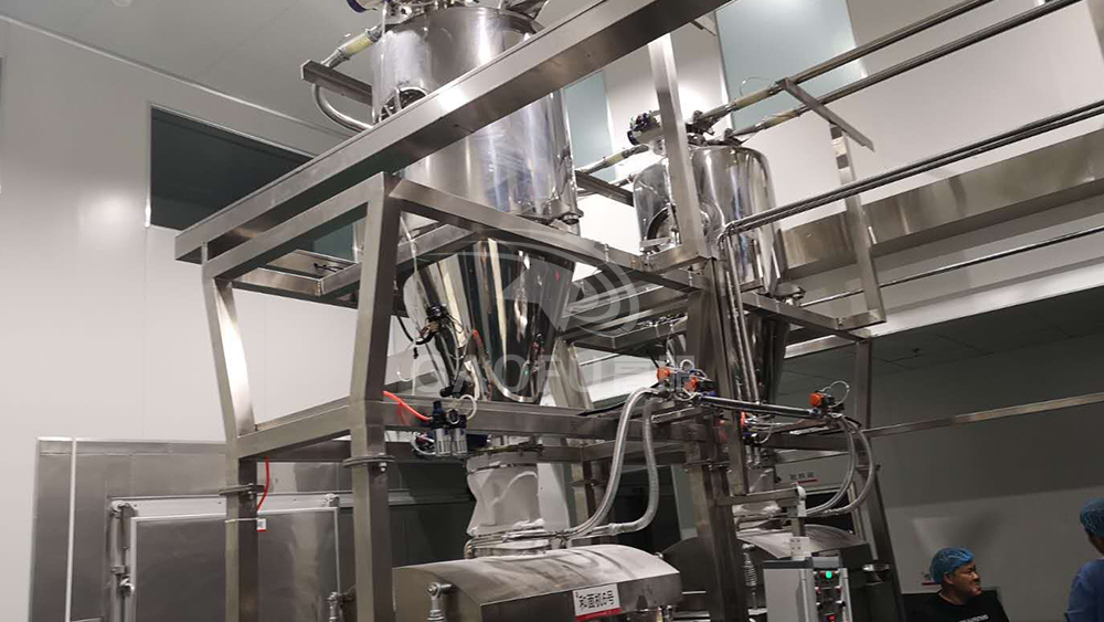 真空输送系统食品厂馒干生产线配料应用